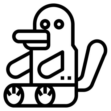 Platypus Line Icon Style