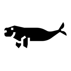 dugong glyph icon style