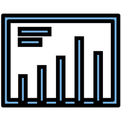 Bars Graphic Colored Line Icon