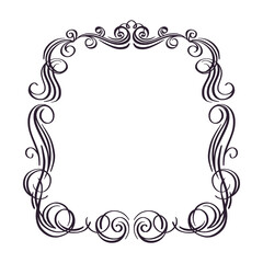 Fantasy vintage ornate border frame, gothic, victorian or baroque retro style decorative design.