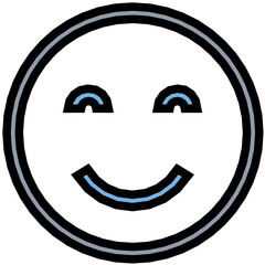 Smiley Colored Line Icon