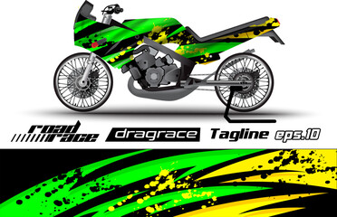 racing motorcycle wrapping sticker design