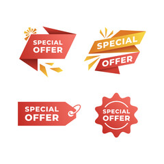 Gradient special sale promotion set background vector