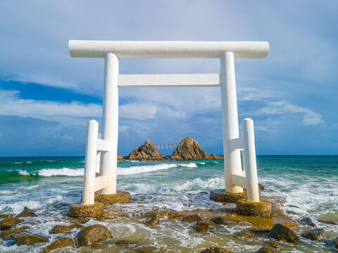 糸島 二見ヶ浦 夫婦岩 鳥居 1