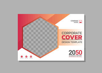 Corporate book cover horizontal design