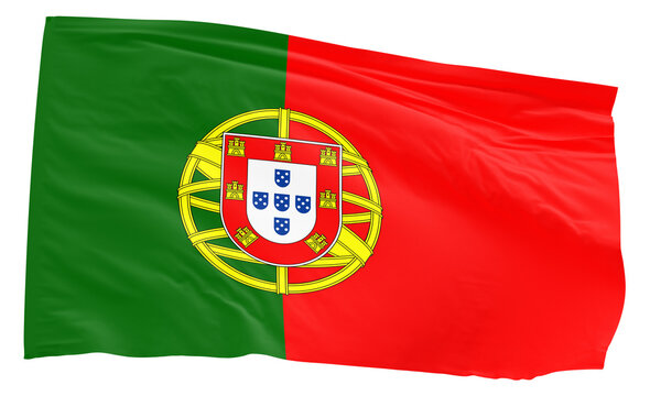Portugal waving flag transparent background PNG
