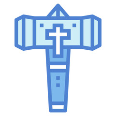 Obraz premium hammer two tone icon style