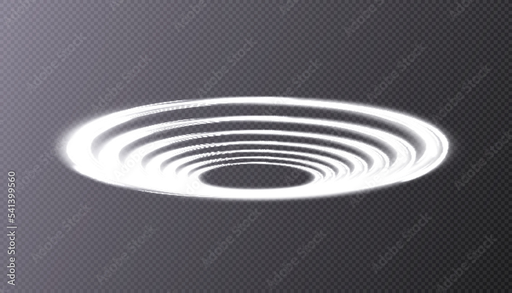 Poster glowing blurred circles in motion. the effect of vortex motion. abstract rings of light energy. vect