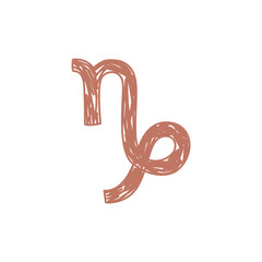 Obraz premium Zodiac sign. Capricorn horoscope symbol. Pencil drawing