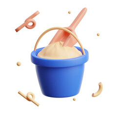 Sand Bucket 3D Icon