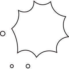 Cloud Talk Bubble speech in Pop Art style. 