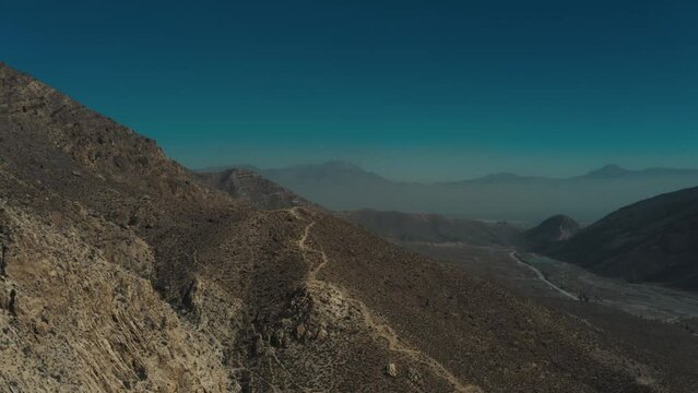 Aerial view of mountains in Quetta Pakistan