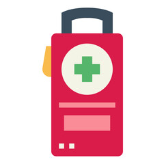 Obraz premium first aid kit flat icon style