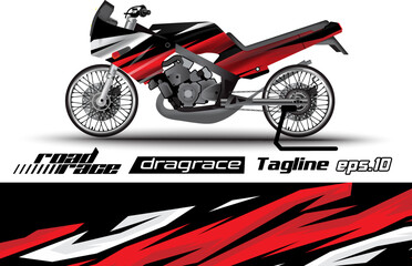 racing motorcycle wrapping sticker design