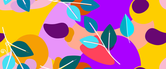 Bold Pattern Tropical Leaf Jungle Modern Motif