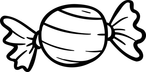 Isolated Christmas Candy Cane Illustration