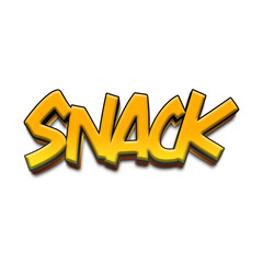 Snack headline design text style png