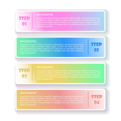 Business Infographic template. Design with numbers 4 options or steps, template design of vector format