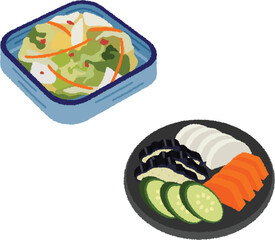 漬物（つけもの）のイラスト