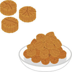 干し貝柱のイラスト