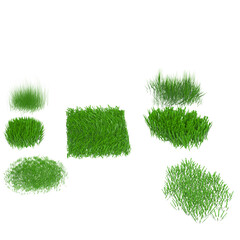 Obraz na płótnie Canvas 3d rendering illustration of some patches of grass