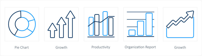 Obraz premium pie chart, growth, productivity