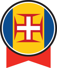 Madeira flag, the flag of Madeira, vector illustration.