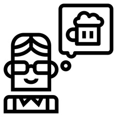 drink line icon style