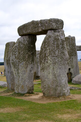 Famous UNESCO World Heritage Site Stonehenge on Salisbury Plain in Wiltshire on a cloudy summer...