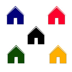 Fototapeta na wymiar House icon sign - vector illustration. multi-colored house icons