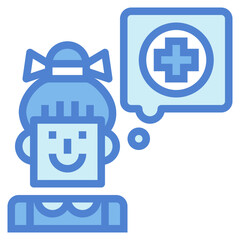 Obraz premium hospital two tone icon style