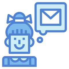 letter two tone icon style