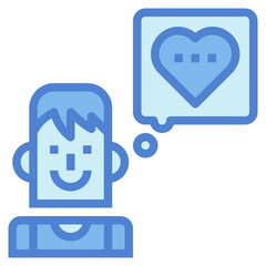 love two tone icon style