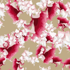 UFO camouflage of various shades of beige, red and white colors