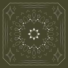 Bandana print Seamless pattern Tile design element Vector illustration