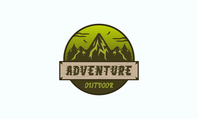 good mountain logo vector graphic illustration for your logo who likes adventure