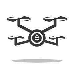 Drone Icon with Gray Shadow. Logotype vector
