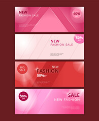 Fashion sale banner template background Free Vector