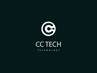 Obraz premium Modern C letter logo, for Tech and Digital logo design template