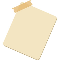 Beige Sticky Note Element (6)