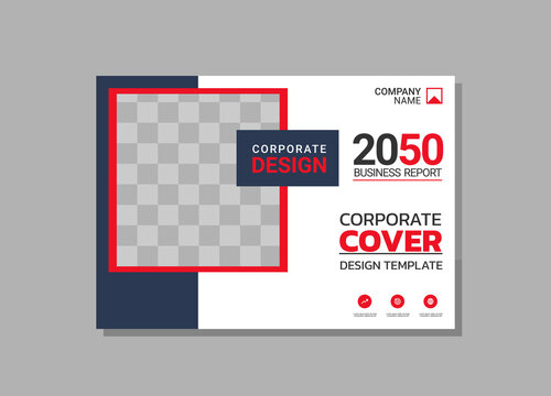 Corporate book cover horizontal design