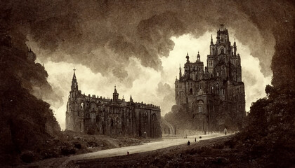 Fototapeta premium castle in the night