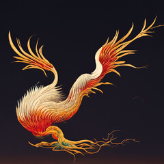 Obraz premium chinese dragon in red