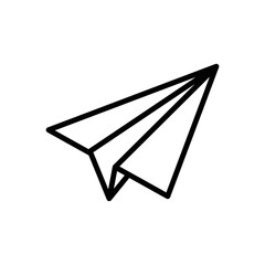 paper plane icon vector design template in white background