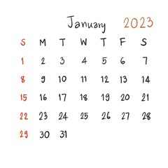 planner calendar 2023 new year illustration