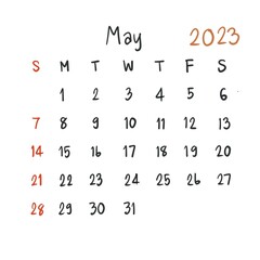 planner calendar 2023 new year illustration