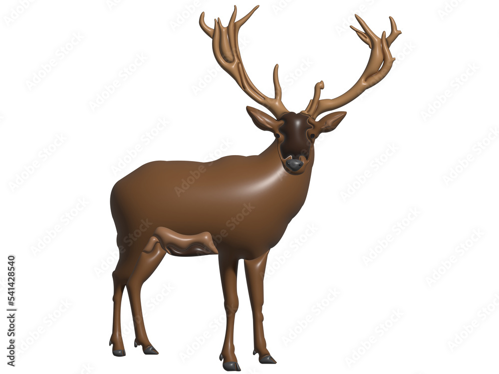 Wall mural deer in transparent background image