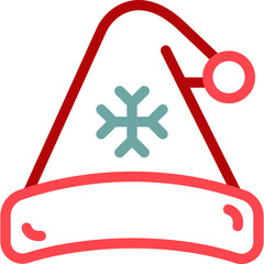 Obraz premium santa hat lineal color icon illustration