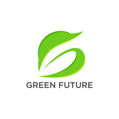 Obraz premium eco green nature logo templates