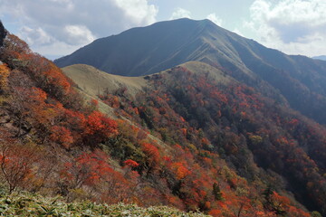 次郎笈を彩る紅葉　（徳島県　剣山より）